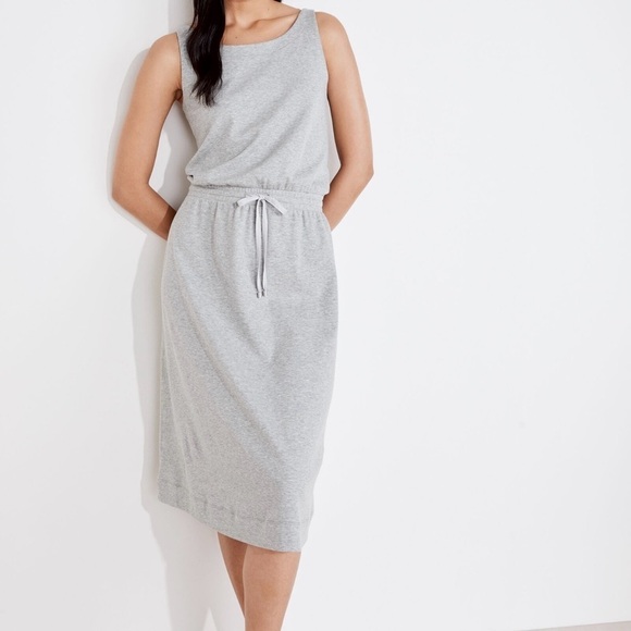 Haven Organic Cotton Tank Midi Dress NWT | Size M| Drawstring Waist Minmalist - Picture 1 of 7